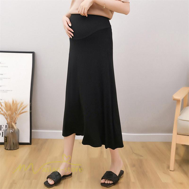 スカート | マタニティレディース Aラインロング丈 マタニティウェア 妊婦服 カジュアル 体型カバー 春 夏 ウエスト調整 ゆったり マタニティ