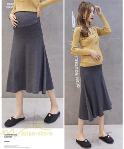 スカート | マタニティ ミディアム丈 マタニティウェア 無地 おしゃれ 可愛い マタニティウエスト調整 カジュアル 妊婦服 ウエスト調整 夏 きれいめ 春