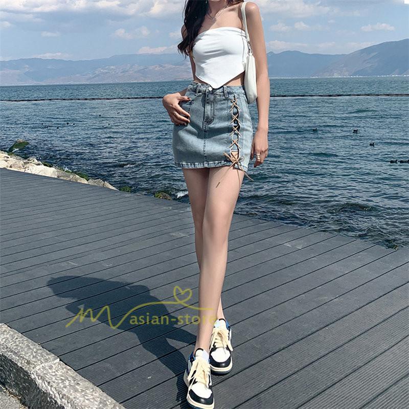 ショートパンツ | スカート風レディースデニムショーパン ハイウエスト 短パン 20代30代40代 カジュアル 通勤通学