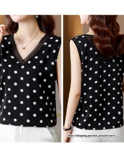 キャミソール タンクトップ | タンクトップ ドット柄 レディース 秋 秋服 レイヤード インナー ノースリーブ 重ね着 とろっと滑らかな肌触りの落ち感素材 夏秋物 V しわにくい ベーシック