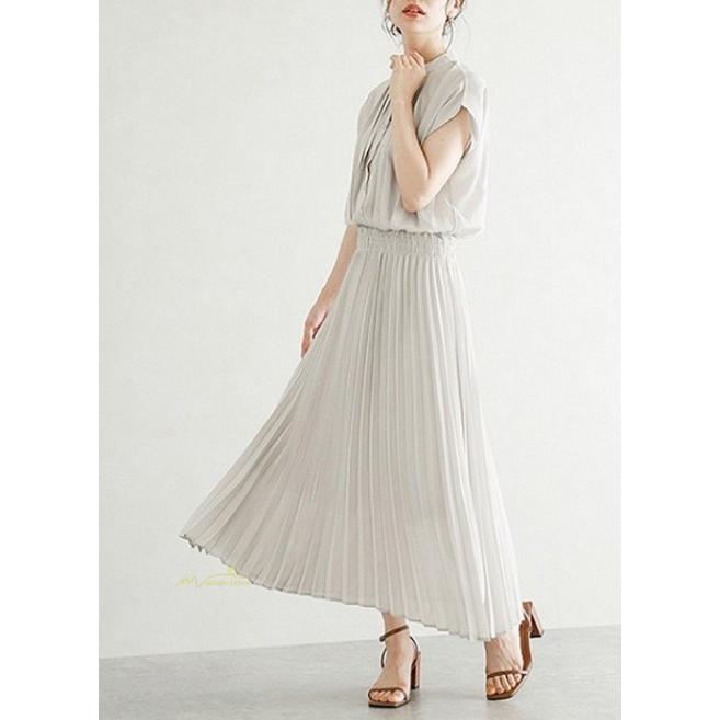 送料無料セール | 夏ワンピース プリーツワンピース 半袖 揺れる 大人 可愛い ロングワンピース レディース ワンピ 50代60代 パーティードレス ママワンピース 30代40代 無地