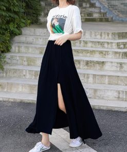 ロングスカート | ロング きれいめ スリット マキシスカート スカート インナーパンツ付き 春夏スカート