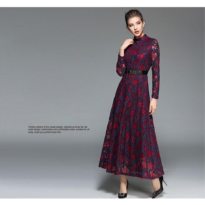 レースワンピース | ワンピース レディース 大きいサイズ マキシワンピース レースフレア ロング マキシワンピ きれいめ 通勤 上品 食事会 パーティー イベント 二次会 お洒落