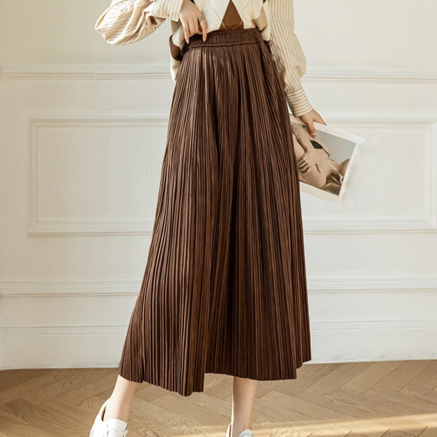 フレアスカート | プリーツスカート ハイウエスト 着やせ