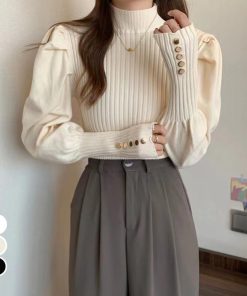 ニット・セーター | ニットトップス プチハイネック 長袖