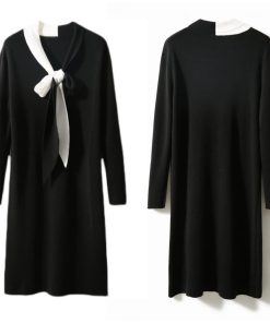 ワンピース | ニットVネック 秋冬ワンピ