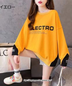 パーカー | トレーナー レディース スウェット 大きいサイズ 韓国 トップス 長袖 おしゃれ 秋冬 送料無料 プルオーバー ゆったり トップス クルーネック Tシャツ