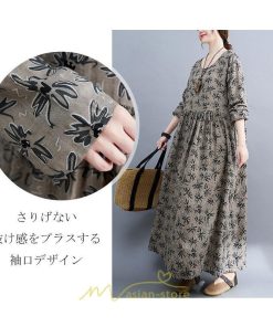 マキシ | ロングワンピース 大きいサイズ レディース  緑 灰色 細見え 着痩せ 美シルエット セクシー 女子力 トレンド 女子 大人 体型カバー 海外セレブ ぽっちゃり 花柄