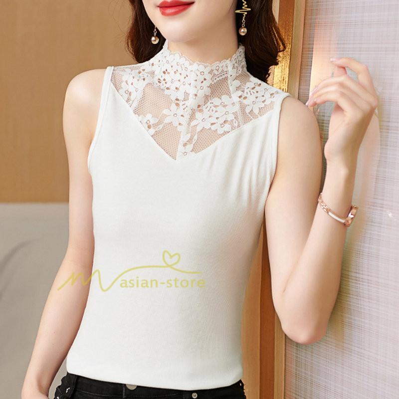 キャミソール タンクトップ | タンクトップ レディース おしゃれ 夏 ノースリーブ カットソー レース付き 20代30代40代50代 ママ インナー カジュアル カシュクール お出かけ 快適 着痩せ