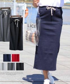 ロングスカート | タイトスカート ミモレ丈スカート リブスカート スリット スカート