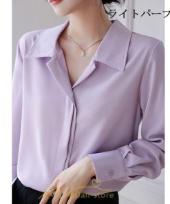 シャツ・ブラウス | ブラウス レディース シャツ きれいめ 40代 春夏 秋 長袖 着痩せ オシャレ 韓国風 大人 30代 50代 40代 就活 OL 母 オフィス ママ ビジネス 通勤