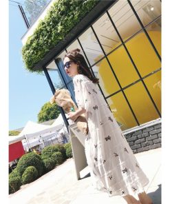 マタニティ | マタニティ綿麻フレアワンピース ゆったり花柄ワンピ 2点セット キャミソール＋ワンピース ロングリゾートワンピ 産後も着られるデザイン 柔らか 産前産後