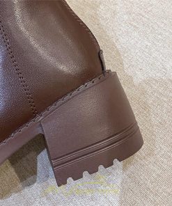 ショートブーツ | ブーツ レディース 軽量 歩きやすい おすすめ おしゃれ 厚底 レザー風 走れる 痛くない ファスナー トレンド 春 22.5cm-25cm 冬 秋