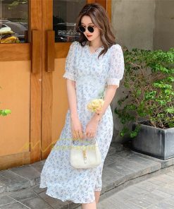 マキシ | ワンピース レディース 40代 膝丈ワンピース 春夏 半袖 通勤OL オシャレ結婚式ドレス Vネック 花柄ワンピース きれいめ お出かけ Aライン カジュアル 上品 2022