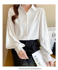 シャツ・ブラウス | ブラウス レディース オフィス フォーマル シャツ 白 開襟 レギュラー 長袖 黒 ホワイト ブラック 通勤 上品 エレガント お出かけ オシャレ オフィス OL
