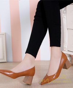 パンプス | 走れるポインテッドトゥ チャンキーヒール 黒 フォーマル オフィス レディース 入学式 入園式 卒業式 卒園式 5cmヒール 22cm 結婚式 靴 25cm