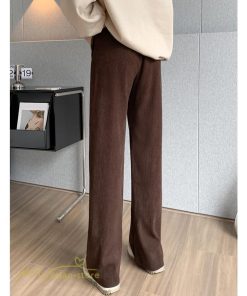 ワイドパンツ | パンツ レディース 秋 冬 新作 カジュアルパンツ 無地 ロングパンツ ポケット コーデュロイパンツ 秋冬コーデ ウエストゴム スウェットパンツ