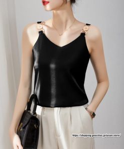 キャミソール タンクトップ | キャミソール サテン インナー レディース 重ね着 キャミ サテン生地 下着 肌着 ノースリーブ 光沢感のあるキャミソール 春 滑らかな手触り トップス 夏 秋