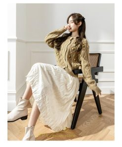 スカート | ロング 秋 秋服 レディース ボトムス ロングフレア プリーツ裏地付き キレイめ オシャレ 着痩せ 可愛い ウエストゴム フェミニン