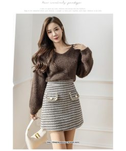 スカート | レディース 春秋冬 ショート丈 ハイウエスト ミニタイトチェック柄 シンプル ボトムス 通勤 オシャレ ポケット セクシー