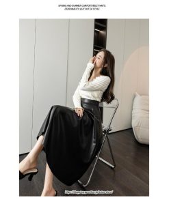 スカート | ロングレザーフレアAライン秋 冬 レディース ロング丈 着痩せ 20代 30代 40代 2022年 50代 送料無料