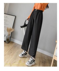 ワイドパンツ | ガウチョパンツ ゆったり ロングパンツ ハイウエストパンツ ウエストゴム カジュアルパンツ 無地 体型カバー レディース おしゃれ 通勤通学