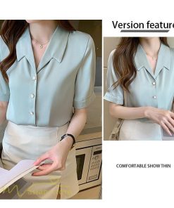 シャツ・ブラウス | シャツ Tシャツ ブラウス レディース 無地 半袖 春 夏 トップス 秋 Vネック フォーマル オフィス 可愛い おしゃれ カジュアル サマー トップス 秋 半袖シャツ