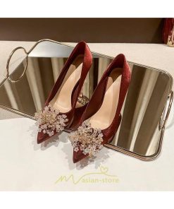 パンプス | 結婚式 ブライダルシューズ パーティーシューズ ハイヒール 赤 痛くない 大きいサイズ 小さいサイズ おしゃれ 疲れない レッド 美脚 ポインテッドトゥ