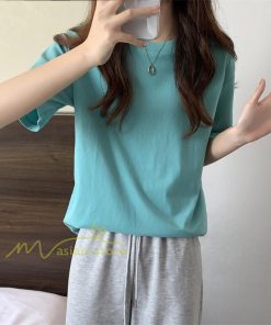 ｔシャツ・カットソー | Tシャツ レディース 半袖 カジュアル ゆったり お洒落 可愛い カットソー クルーネック 20代30代40代50代 通勤通学 着痩せ 春夏 お出かけ 着回し 無地人気 上品