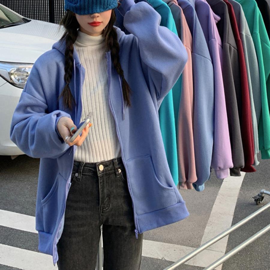 パーカ | 裏起毛 スウェットパーカー レディース