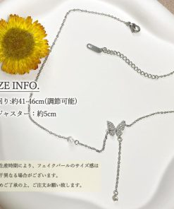 ネックレス | 蝶々チェーンネックレスレディース可愛い