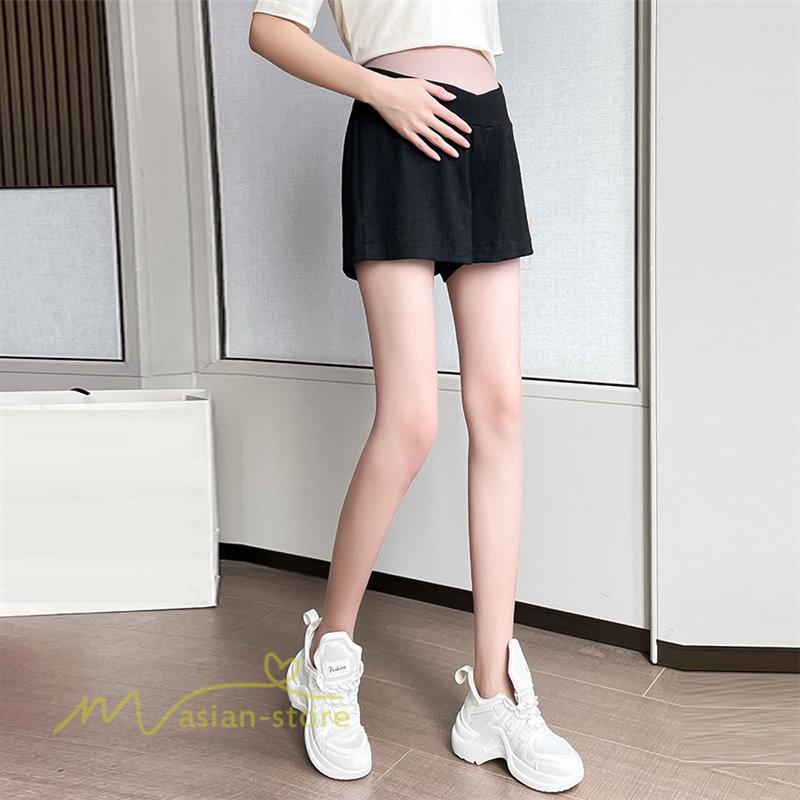 パンツ レギンス | マタニティパンツ ショート丈 レディース サマーパンツ 夏 薄手 ワイドパンツ 着痩せ ゆったり おしゃれ カジュアル 柔らか 上品 妊婦服 ウエスト調整 きれいめ