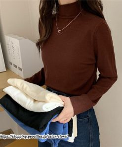 ニット・セーター | カットソー ニット レディース ハイネック 長袖 秋冬 春 トップス スリム ストレッチ インナー 無地 長袖カットソー 通学通勤 長袖ニット プルオーバー 着痩せ