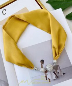 マフラー・スカーフ | スカーフ レディース 春夏秋用 無地 飾り付き プレゼント ギフト 通勤 お出かけ リゾート 旅行 大人可愛い 上品 お洒落 同窓会 食事会 卒園式 エレガント 入園式