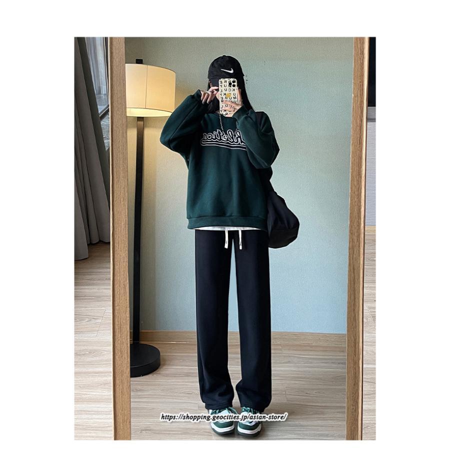 ワイドパンツ | スウェットパンツ レディース パンツ 裏起毛 ズボン ロングパンツ 秋 冬 カジュアル 無地 ウエストゴム 楽ちん ルームウェア シンプル 綿 コットン 動きやすい