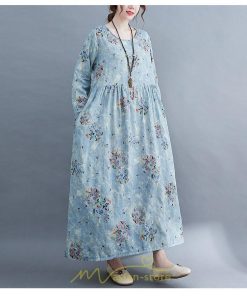 マキシ | 大きいサイズ レディース ワンピース ロング丈 マキシ丈 長袖 ぽっちゃり カワイイ オシャレ ゆったり お腹 お尻 グレー 腰周り 着痩せ 2022新作 体型カバー