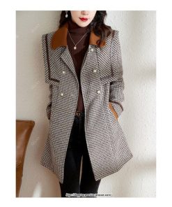 コート・ジャケット | アウター ジャケット テーラード シングル オフィス レディース 秋 20代30代40代50代 ラシャ テーラードジャケット グレンチェック ダブルブレスト