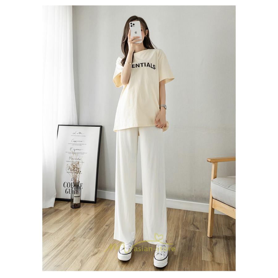 パンツ レギンス | 夏マタニティパンツ ワイドパンツ 涼感 ひんやり ウエストゴム 産前産後 妊婦 妊娠 無地 お腹包む 柔らか 夏パンツ 落ち感 マタニティ ママ ゆったり