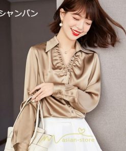 シャツ・ブラウス | ブラウス シャツ レディース トップス フォーマル ｖネック オフィス カジュアル 長袖 あったか 入学式 入園式 卒業式 卒園式 結婚式 母 冬 秋 春 通勤 ママ