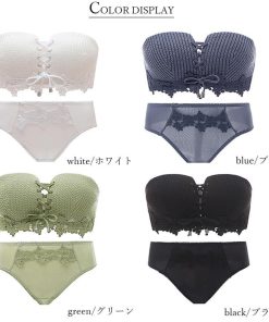 キャミソール | ブラトップ ランジェリー チューブトップ ノンワイヤー ショーツ ブラジャー 下着セット セット ベアトップ