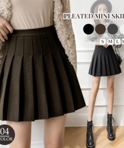ミニスカート | プリーツハイウエスト韓国