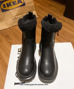 ブーツ | ムートンレディース 靴 裏ボア 裏起毛 シューズ サイドジップ 秋冬 暖か 防寒 疲れない 20代30代40代50だい 歩きやすい ファスナー 痛くない