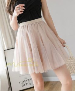 スカート | レディース インナーパンツ付き ミニショート丈 チュール通勤通学 着回し ウエストゴム 春夏 20代30代40代 上品 韓国ファッション