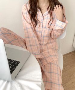 セットアップ | ルームウェア 長袖 レディース チェック柄