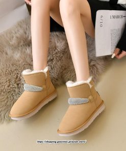 ブーツ | ムートンレディース 靴 スノーシューズ 裏起毛 防寒 内ボア 冬靴 おしゃれ 2022新作 美脚 疲れない 保温 美脚 歩きやすい あったか 可愛い 冬