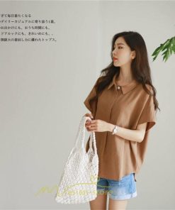 シャツ・ブラウス | ブラウス トップス 半袖 レディース 韓国風 2022新作 体型カバー シャツ 20代 30代 40代 50代 60代 大人 無地 可愛い ゆったり 夏 春 夏服 おしゃれ