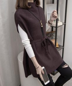 ニット・セーター | ノースリーブ ニットチュニック 韓国風