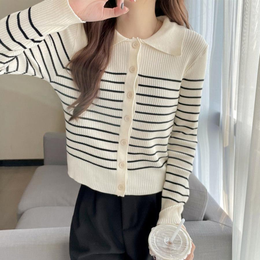 ニット・セーター | ボーダー柄 ニット トップス レディース