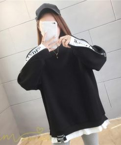 パーカー | トレーナー レディース 秋物 長袖フェイク ロングT 重ね着風 スウェット トップス 秋服 ゆったり 秋冬 大人 プルオーバー 20代30代40代50代60代