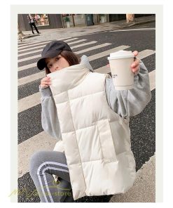 ベスト | ダウンダウン レディース ノースリーブ 秋冬 コーデ 着回し 暖かい スタンドネック 着痩せ 20代 30代 大きいサイズ 黒 韓国風 40代 防寒 白 50代